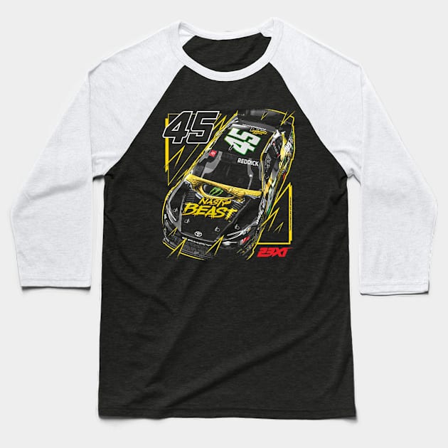 Tyler Reddick 23XI Racing Black Car Baseball T-Shirt by stevenmsparks